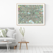 Houston, Texas map art print in colorful shapes designed by Maps As Art.