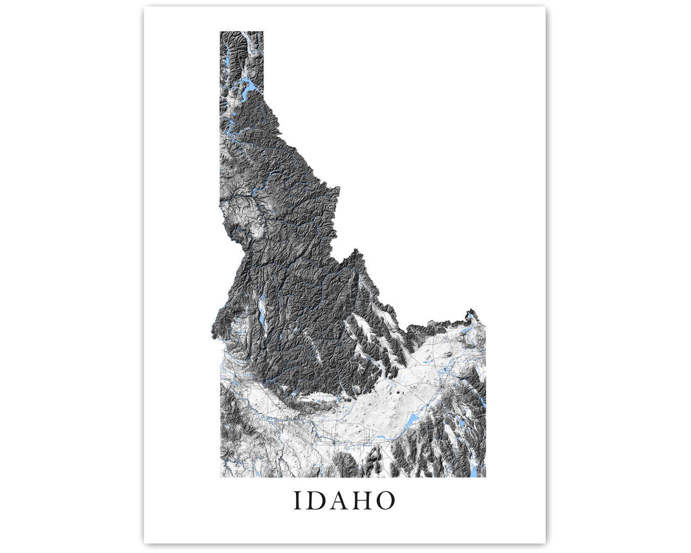 US State Maps - Black & White Collection