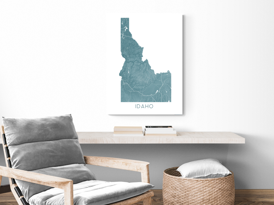 Idaho state map print by Maps As Art.