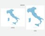 Italy map print in Breeze by Maps As Art.