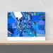 Ithaca, New York map art print in blue shapes designed by Maps As Art.