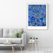 Johannesburg, South Africa map art print in blue shapes designed by Maps As Art.