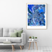 Manchester, New Hampshire map art print in blue shapes designed by Maps As Art.