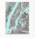 Manhattan, New York City map art print with city streets and buildings designed by Maps As Art.