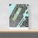 Central Manhattan, New York City map art print with city streets and buildings designed by Maps As Art.