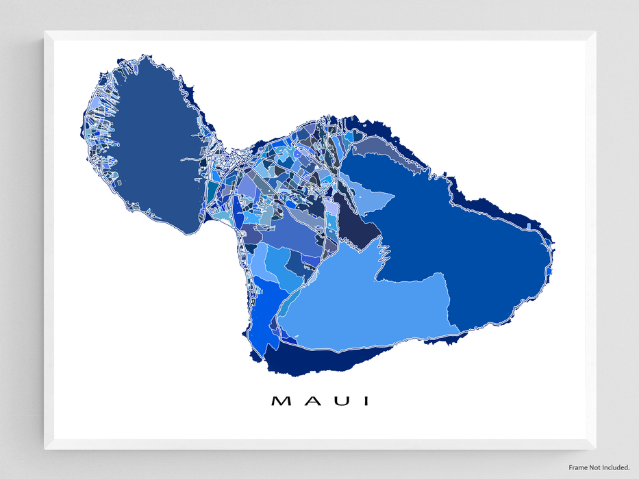 Maui Map Vector Detailed Map Of Maui