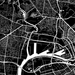 Melbourne, Australia map print close-up with city streets and roads designed by Maps As Art.