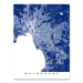 Melbourne, Australia regional map print with main roads in Navy designed by Maps As Art.
