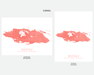 Nassau, New Providence island, The Bahamas map print in Coral by Maps As Art.