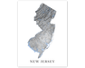 New Jersey state map print by Maps As Art.