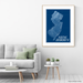 New Jersey state blueprint map art print designed by Maps As Art.