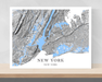 New York city map art print designed by Maps As Art.