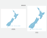 New Zealand map print in Breeze by Maps As Art.