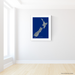 New Zealand map print with natural landscape in greyscale and a navy blue background designed by Maps As Art.