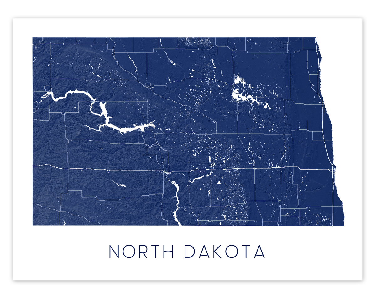 North Dakota State Map Print Poster - North Dakota State Map Print MapsAsArt Lc CoverAZ 1200x960 