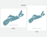 Nova Scotia map print in Marine by Maps As Art.
