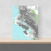 Oakland, California map art print with city streets and buildings designed by Maps As Art.