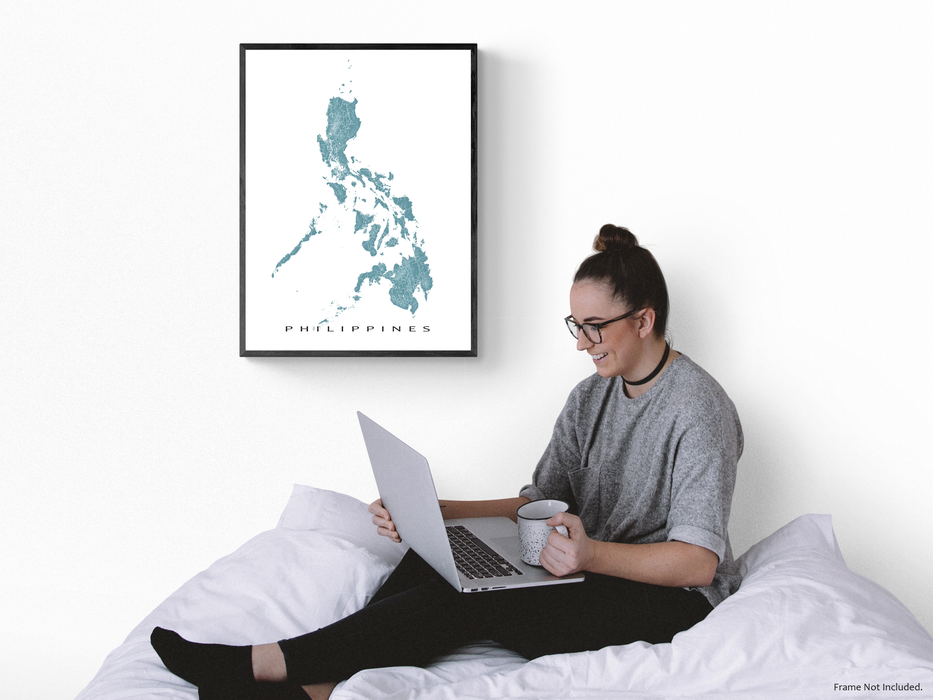 Philippines map print by Maps As Art.