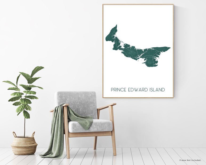 Prince Edward Island map print by Maps As Art.