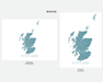 Scotland map print in Marine by Maps As Art.