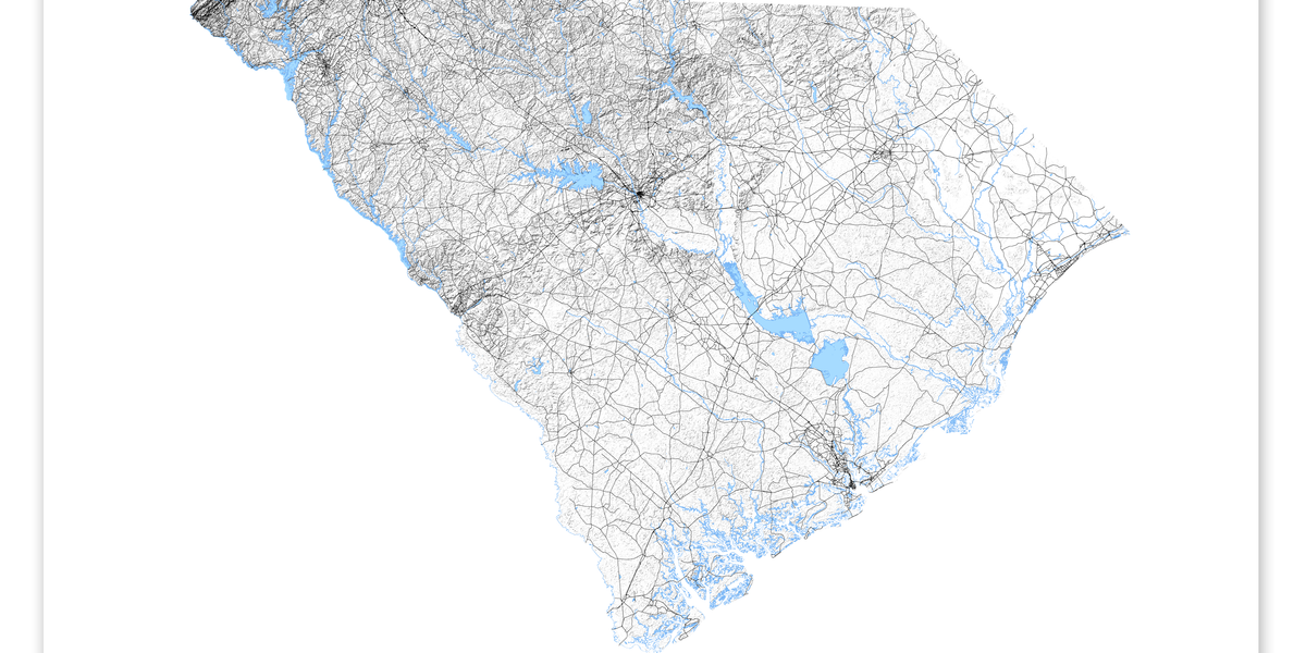 Printable Map Of South Carolina Printable Maps