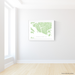 Sunshine Coast, BC, Canada map print with natural landscape and main roads in Sage designed by Maps As Art.