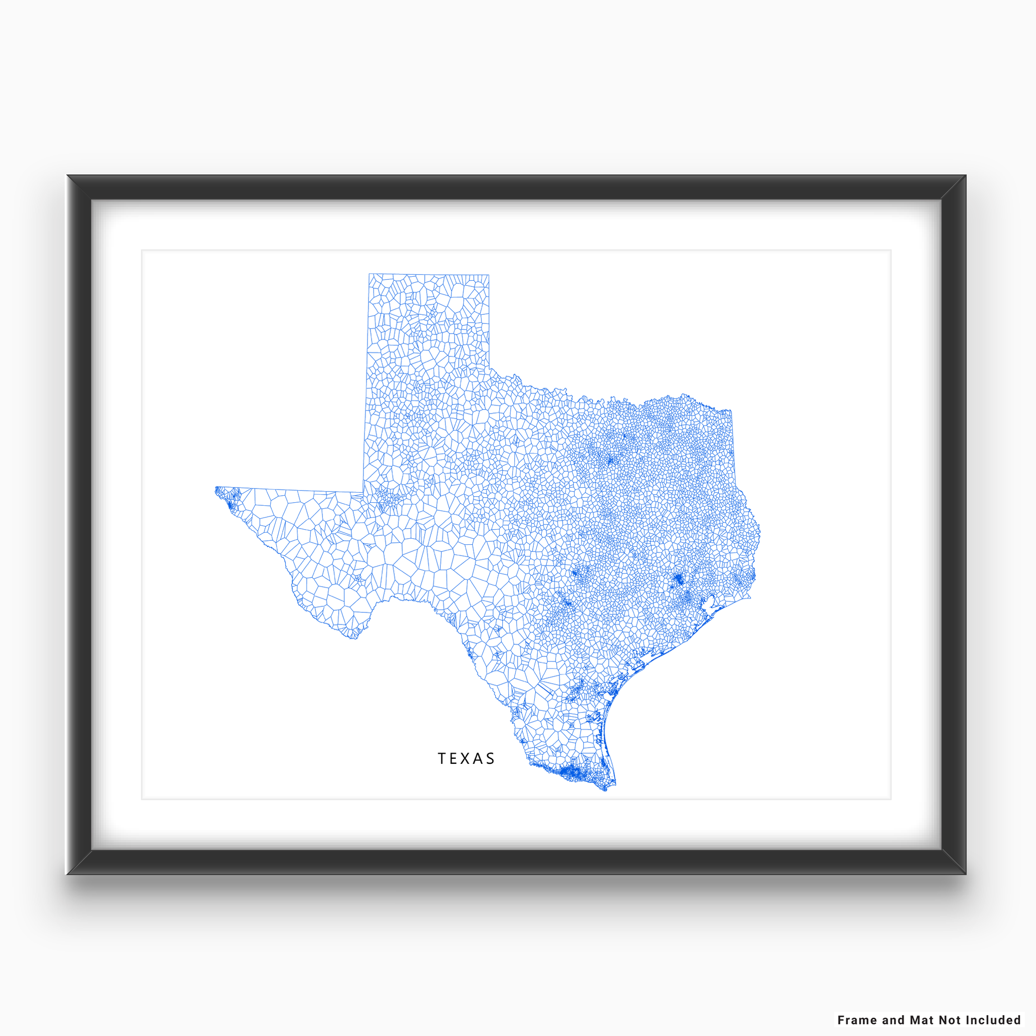 Texas Map Print, Geometric — Maps As Art