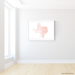 Texas state map art print in a geometric, minimalist style designed by Maps As Art.
