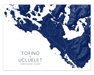 Tofino and Ucluelet, Vancouver Island map print by Maps As Art.