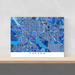 Tucson, Arizona map art print in blue shapes designed by Maps As Art.