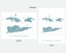 US Virgin Islands map print in Marine by Maps As Art.