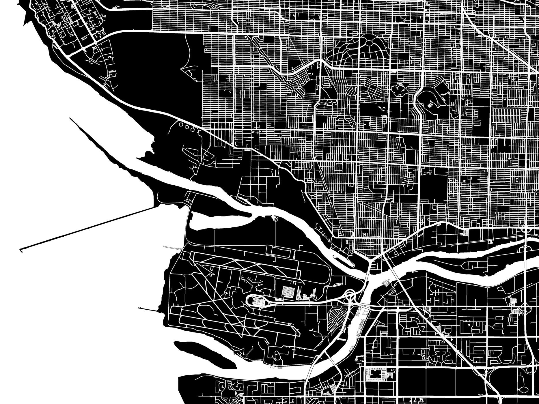 Vancouver Map Print, Vancouver BC Canada City Street Wall Art Poster ...