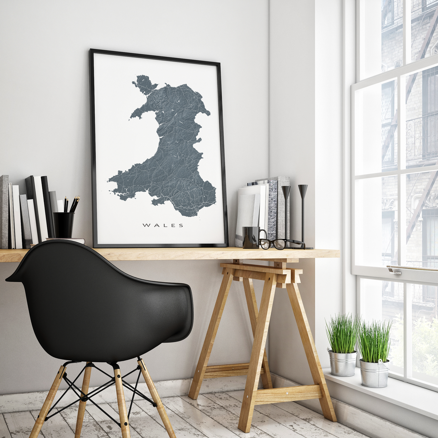 Wales Map Wall Art Print, Topographic UK Poster Maps — Maps As Art