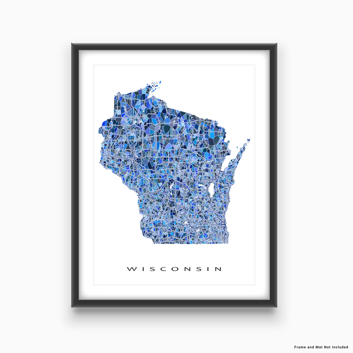Wisconsin Map Print, WI State — Maps As Art