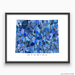 Wyoming state map art print in blue shapes designed by Maps As Art.