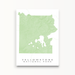 Yellowstone National Park map in Sage by Maps As Art.