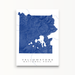 Yellowstone National Park map in Navy by Maps As Art.