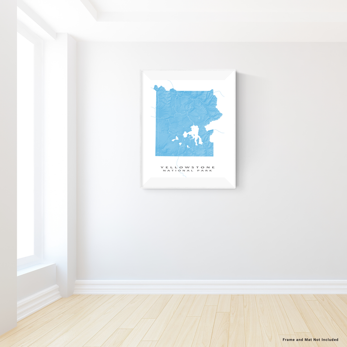 Yellowstone National Park map in Malibu by Maps As Art.