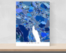 Zurich, Switzerland map art print in blue shapes designed by Maps As Art.
